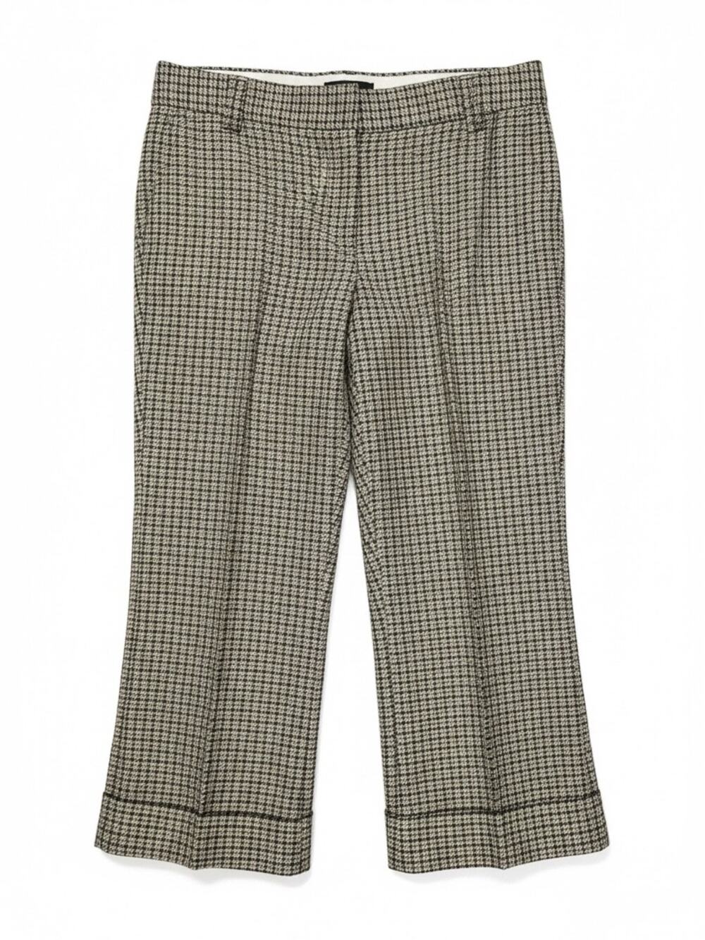 J. Crew City Fit 100% Wool Cropped Plaid Pants Size 12 NEW